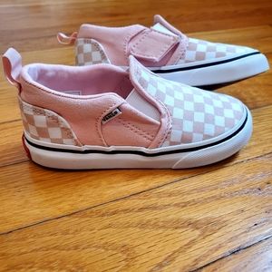 Toddler Pink Checkered Vans
